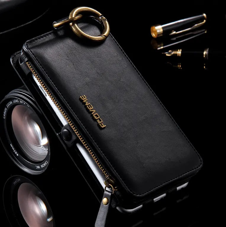 Luxury PU Leather Case For 8 Plus X XR XS Max 11 Flip Stand Wallet Cases For 8 7 Plus 6s SE Pouch Capinhas - Posadas
