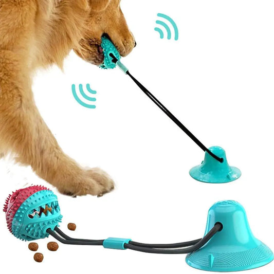 Dog Toys Silicon Suction Cup Tug Interactive Dog Ball Toy For Pet Chew Bite Tooth Cleaning Toothbrush Feeding Pet Supplies - Posadas